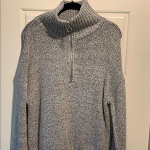 Grey Quarter Zip Sweater